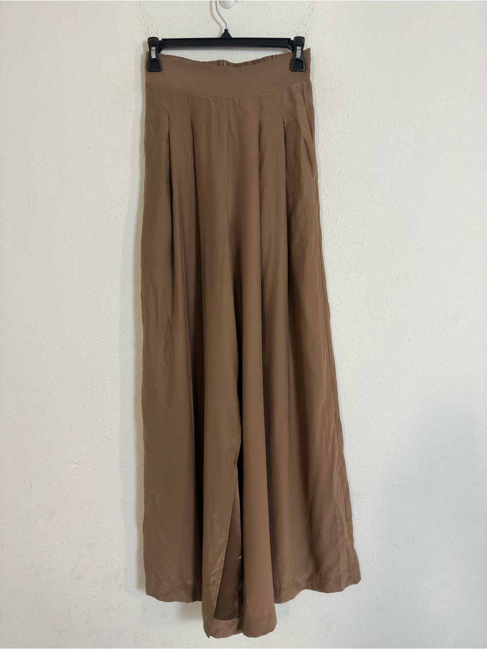 Elaine Kim silk wide leg slit pants
